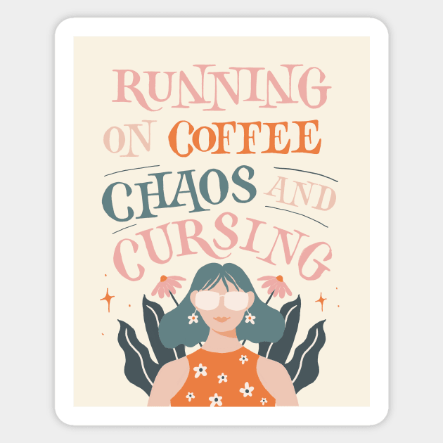 Running on coffee Sticker by Letters_by_Sid